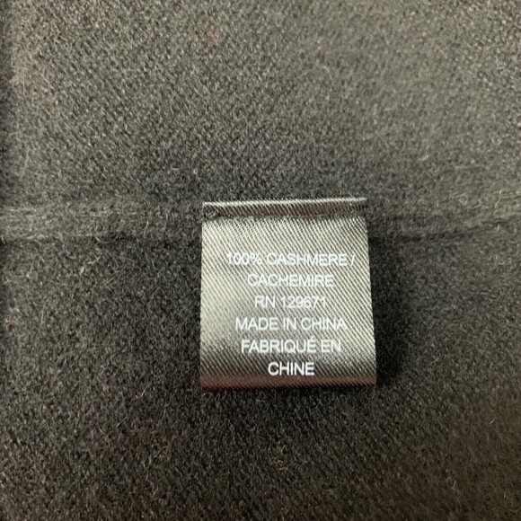 360 Cashmere Women's Sweater Medium Gray Black White 100% Cashmere Cowl Neck - Picture 8 of 11